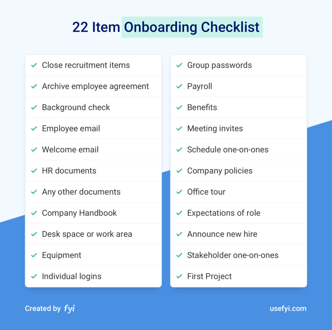 New Employee Onboarding Checklist Template Word