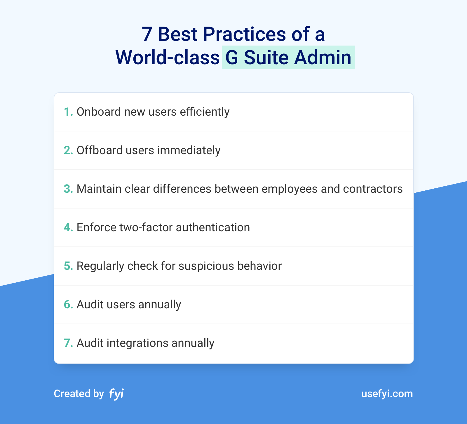 G Suite Admin Best Practices