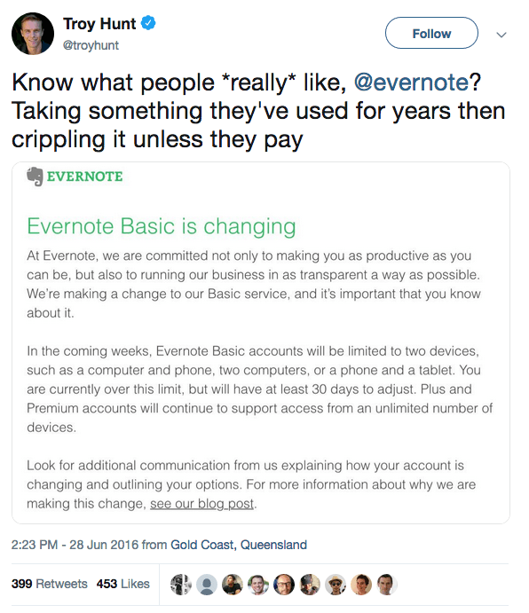 what does evernote cost