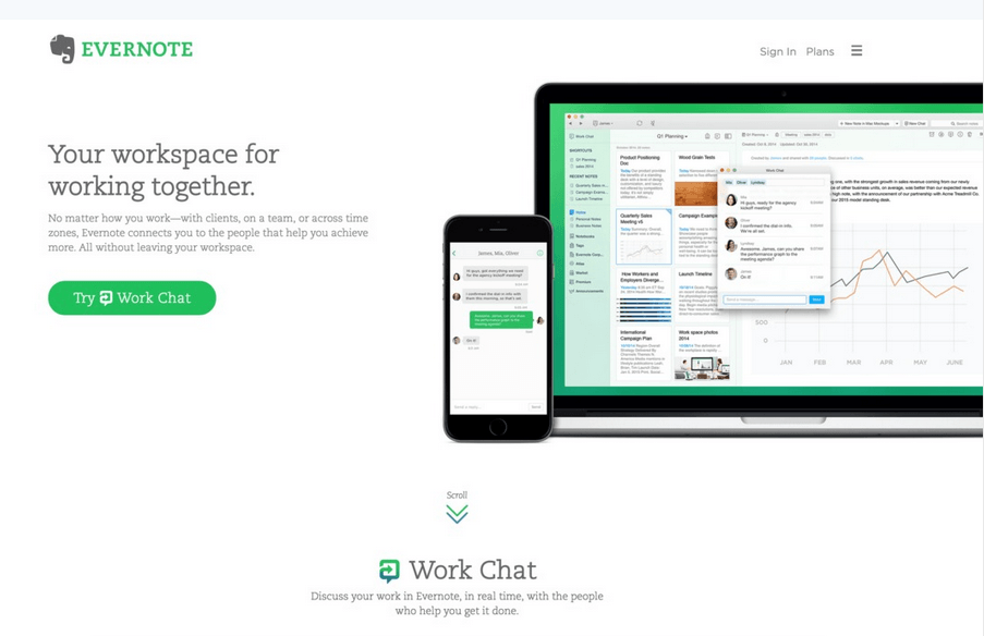 work chat for evernote review