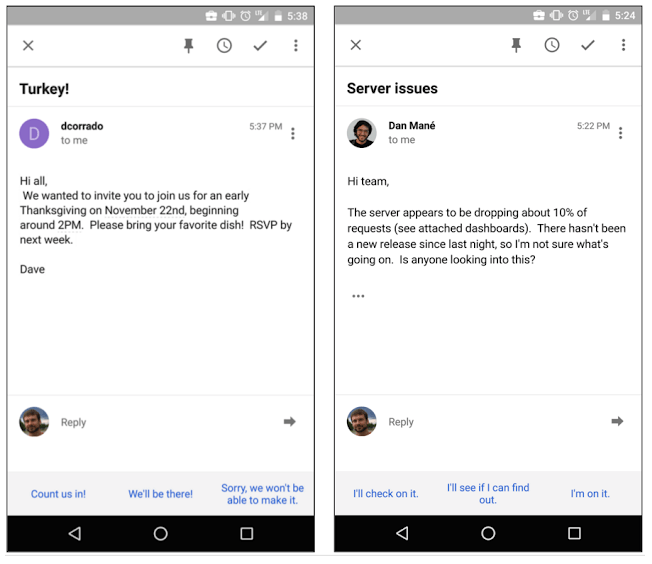 Gmail Smart Reply