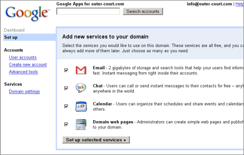 Google Apps for your Domain