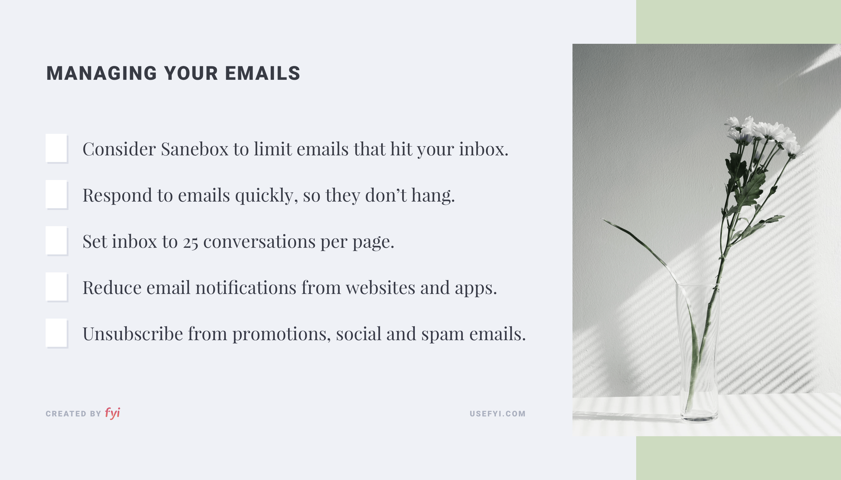 Managing your emails