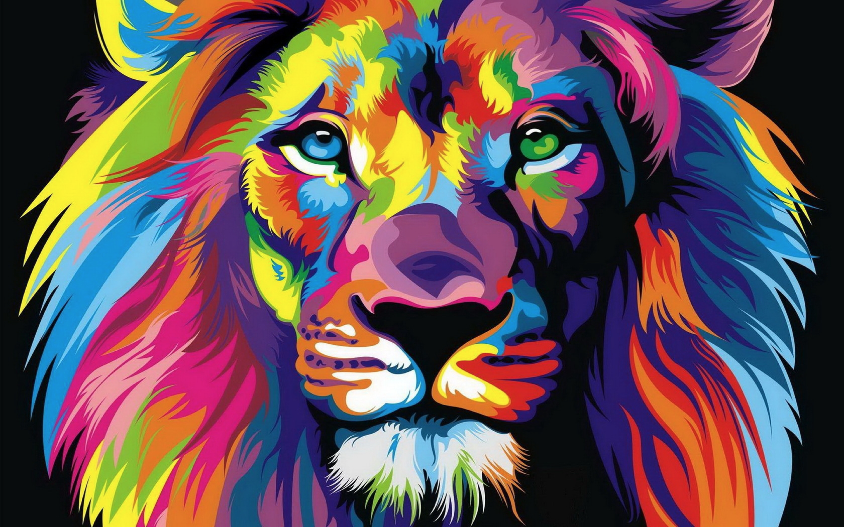 Psychedelic lion