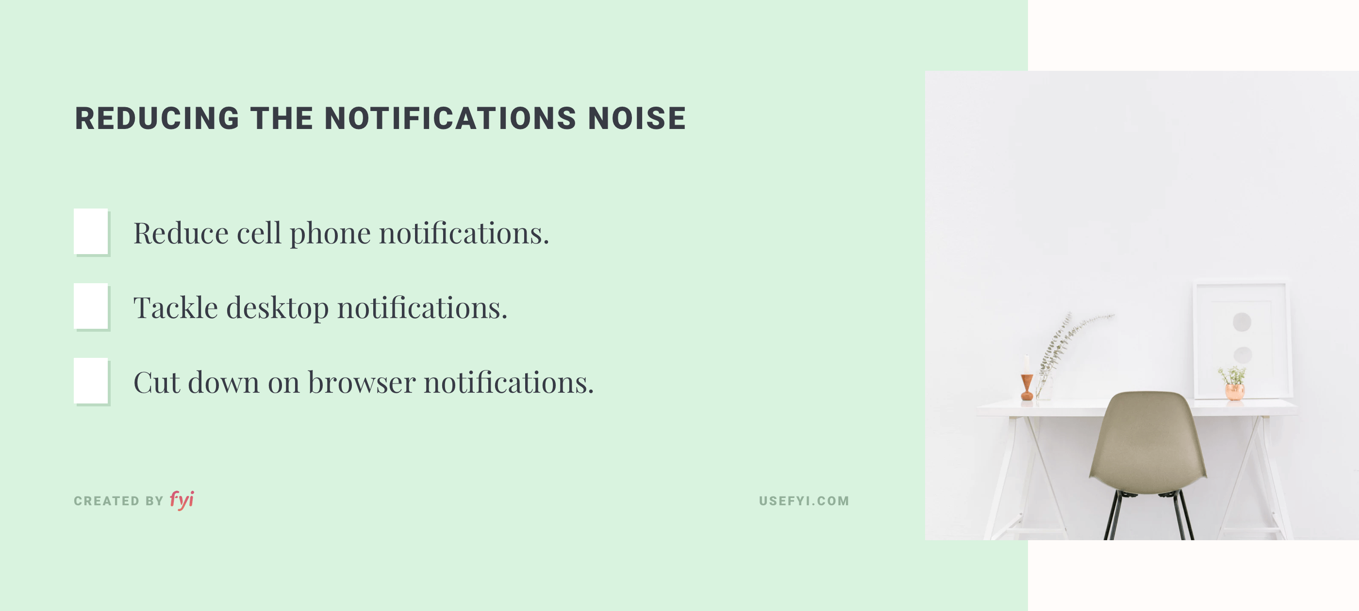 Reducing the notifications noise