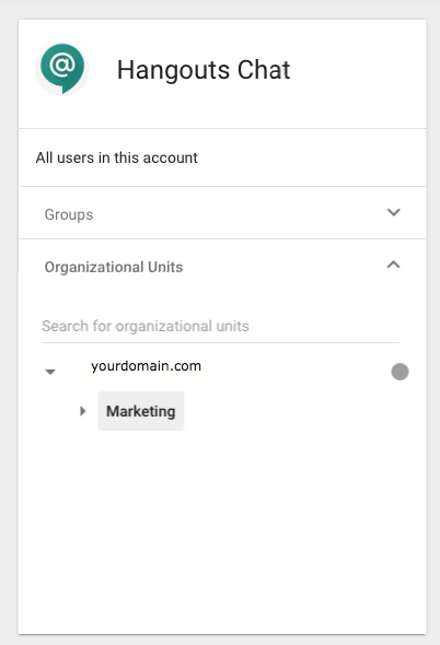 Hangouts G Suite Settings