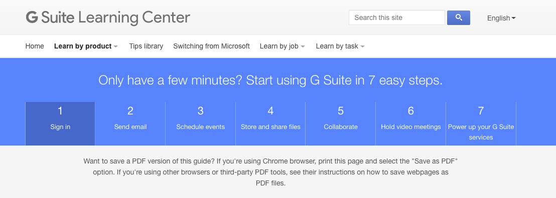 G Suite Quick Start Guide