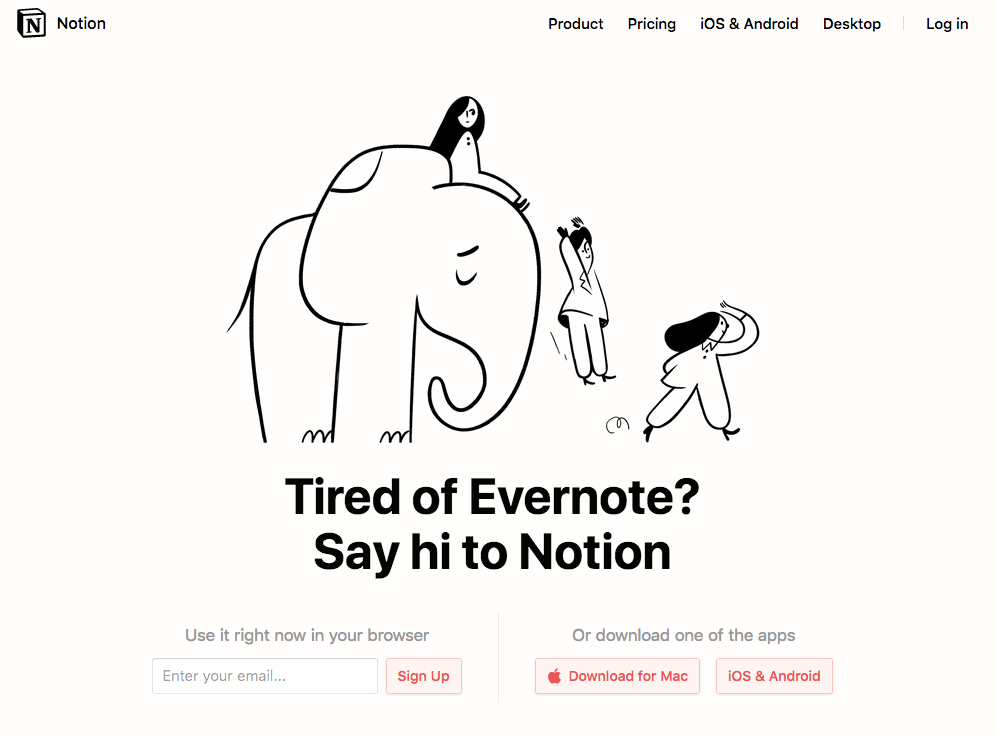 overview of notion and evernote