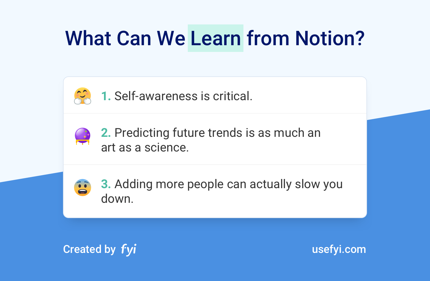 Learnings from Notion