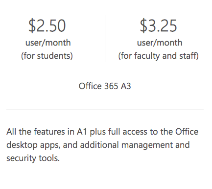 microsoft office online student cost