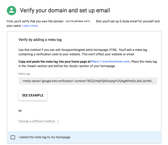 Domain verification 1