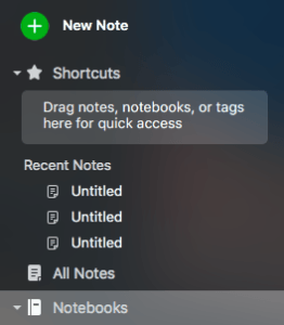 Evernote Create New Note Desktop