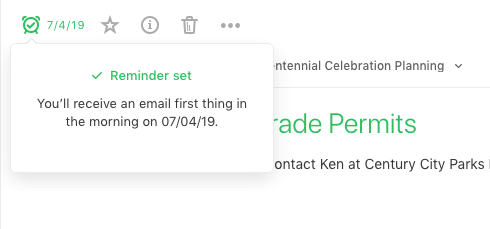 Evernote Note Reminders Email