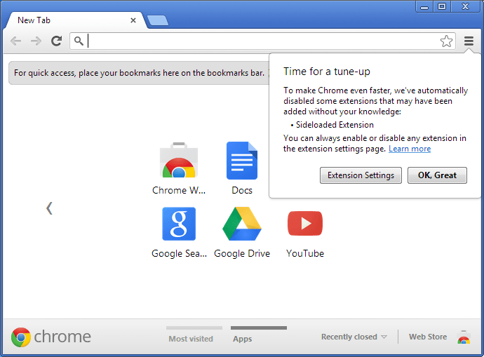 Chrome silent extensions