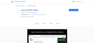 how to use evernote web clipper on chrome