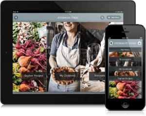 Evernote Food UI Tablet and Mobile