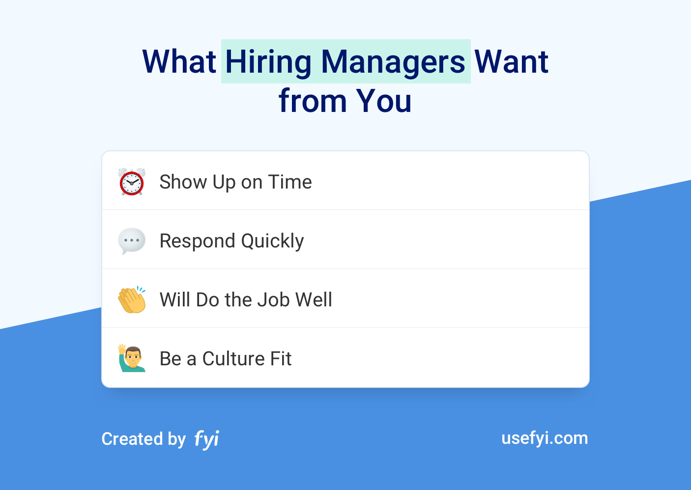 What Hiring Managers Want