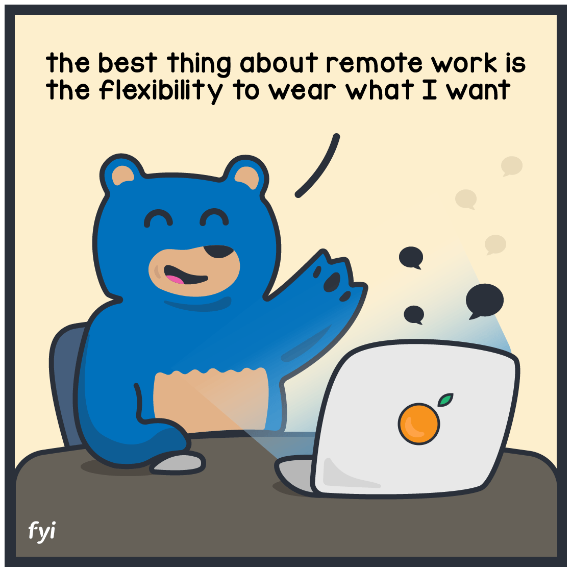 remote work cartoon