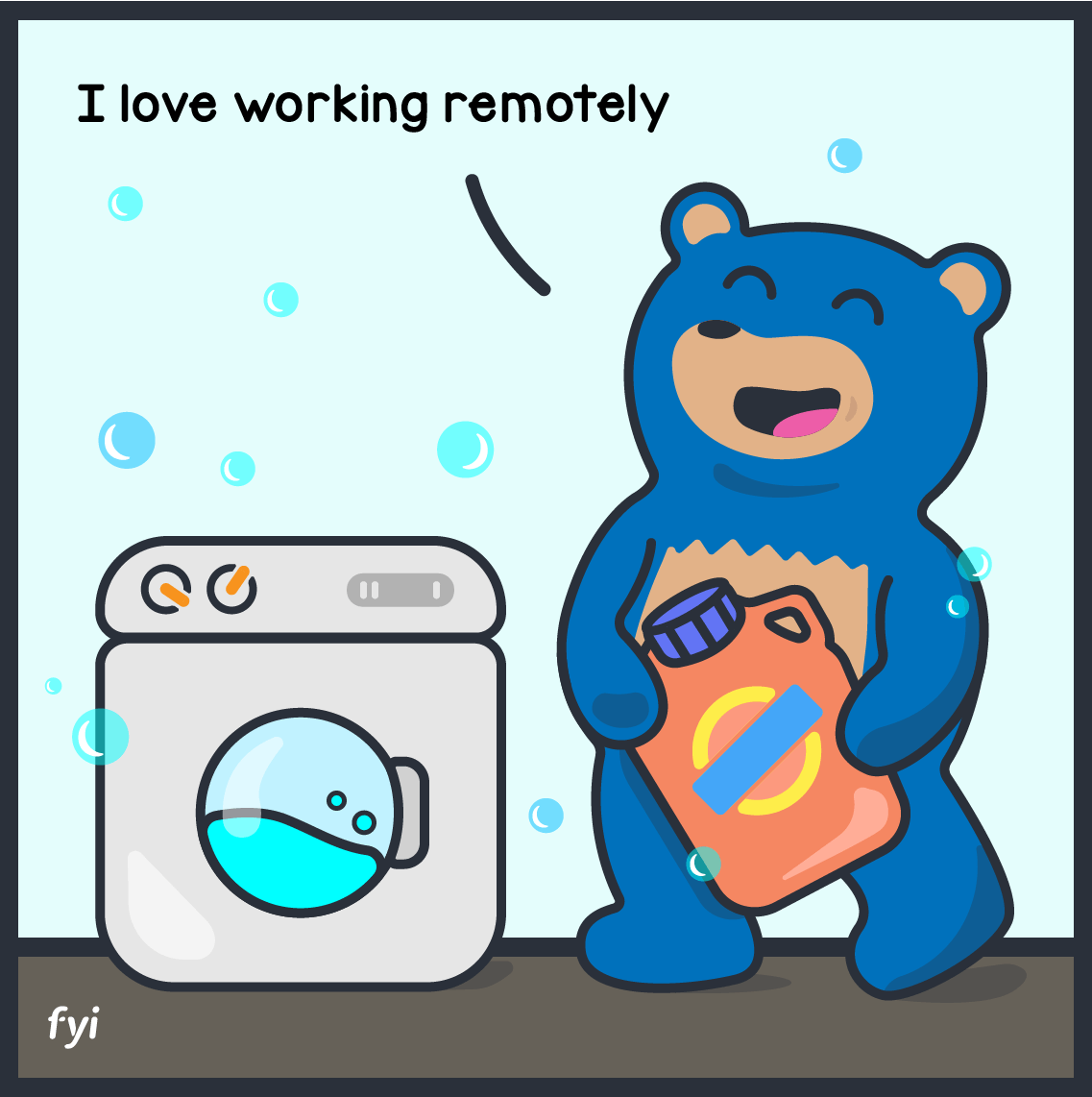 remote work laundry