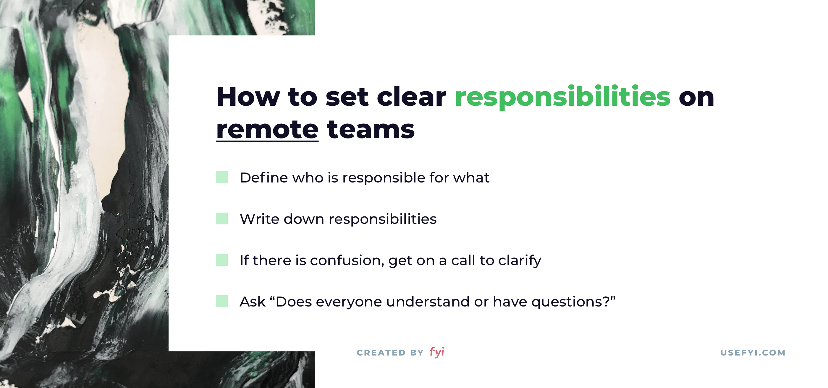 remote work responsibilities