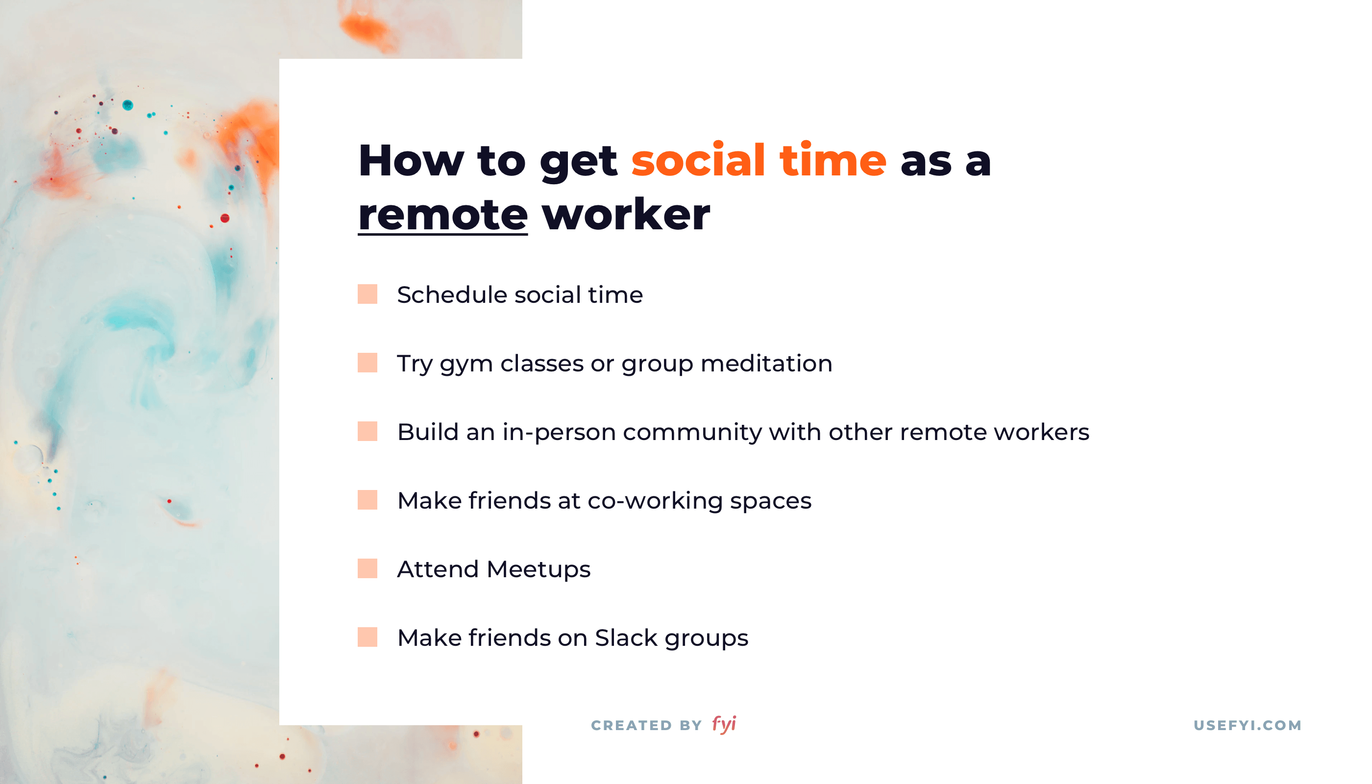 remote work social time