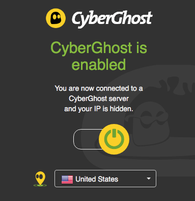 Cyberghost VPN extension from Chrome Store