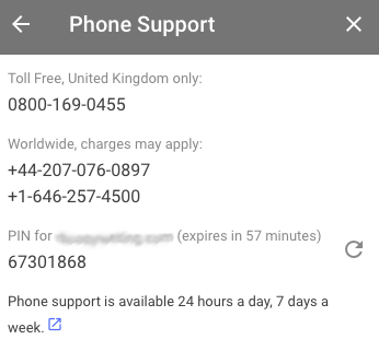 Support PIN expires