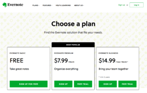 try evernote premium free