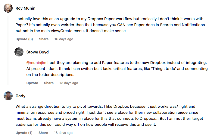 Product Hunt Comments