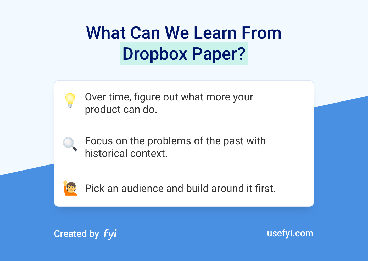 Dropbox Paper learnings