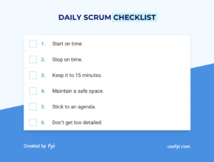 daily scrum checklist