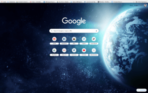 chrome earth in space theme screenshot