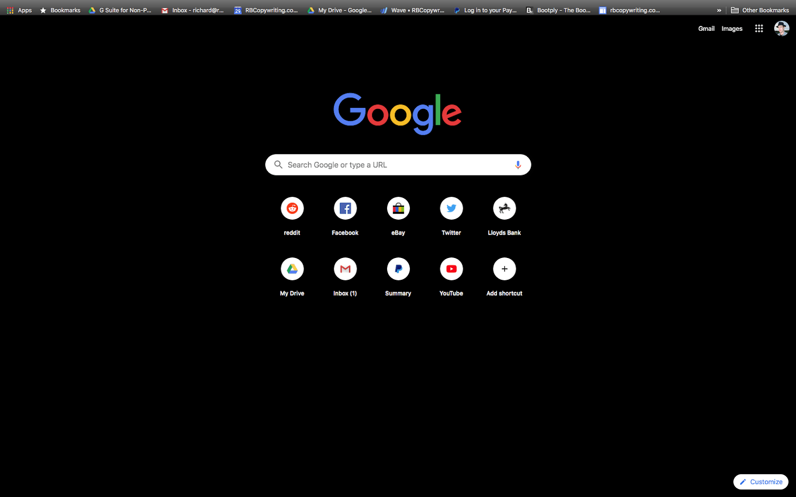 chrome morpheon dark theme screenshot