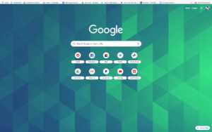 chrome blue green cubes theme screenshot