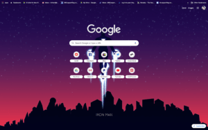 chrome iron man theme screenshot