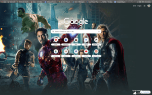 chrome avengers theme screenshot