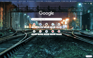 chrome midnight train dark blue theme screenshot