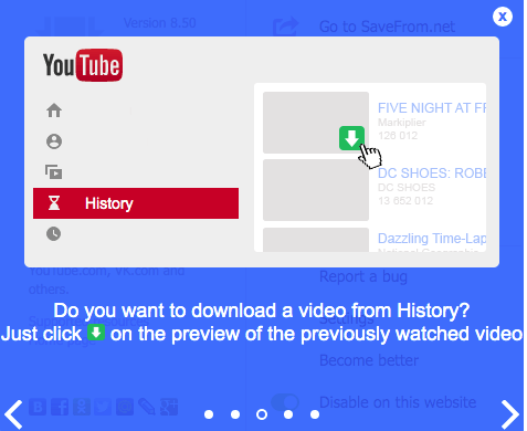 savefrom video downloader screenshot