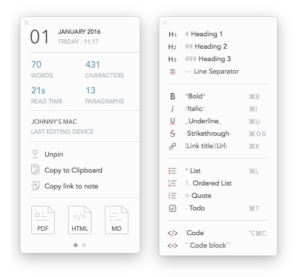 bear notes markdown examples