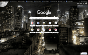 chrome night time in nyc theme screenshot