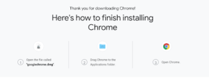 chrome installation instructions screenshot
