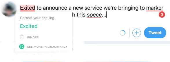 grammarly in action