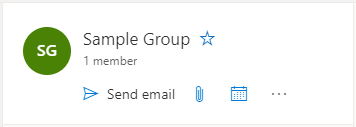 Office 365 Groups sample group card