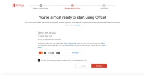 office 365 subscribe walkthrough