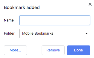 remove bookmark icons in chrome for a mac