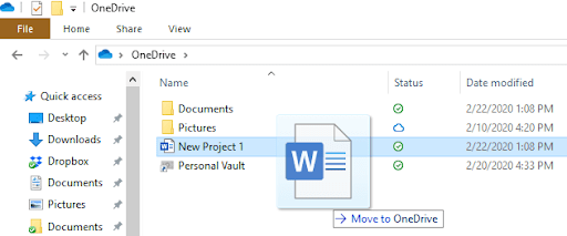 windows onedrive folder