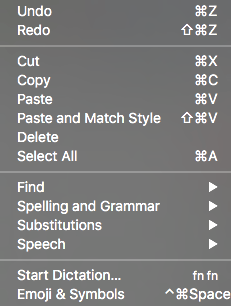chrome menu screenshot on mac