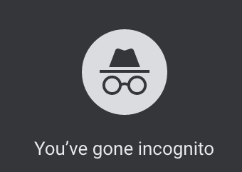 incognito warning display