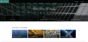 Microsoft sway homepage