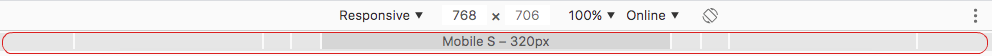 developer tools viewport size controls